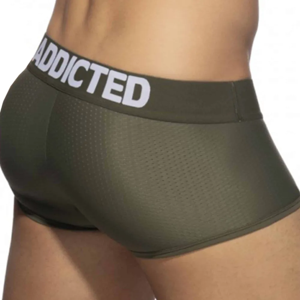 Addicted Sous-Vêtements Push Up|Push Up-Boxer Court Push Up Mesh Kaki