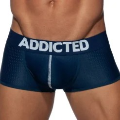 Addicted Sous-Vêtements Push Up|Push Up-Boxer Court Push Up Mesh Bleu Marine