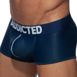 Addicted Sous-Vêtements Push Up|Push Up-Boxer Court Push Up Mesh Bleu Marine
