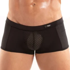 TOF Paris Sous-Vêtements Sport|Shortys-Boxer Court Tentation Microfibre Noir