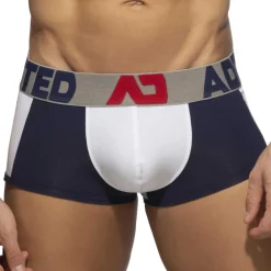 Addicted Shortys|Boxers-Boxer Court Trey Coton Blanc - Marine