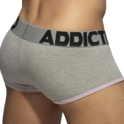 Addicted Shortys|Boxers-Boxer Court Trey Coton Gris - Rose