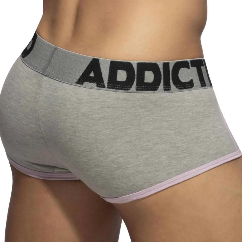 Addicted Shortys|Boxers-Boxer Court Trey Coton Gris - Rose