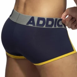 Addicted Boxers|Shortys-Boxer Court Trey Coton Marine - Jaune