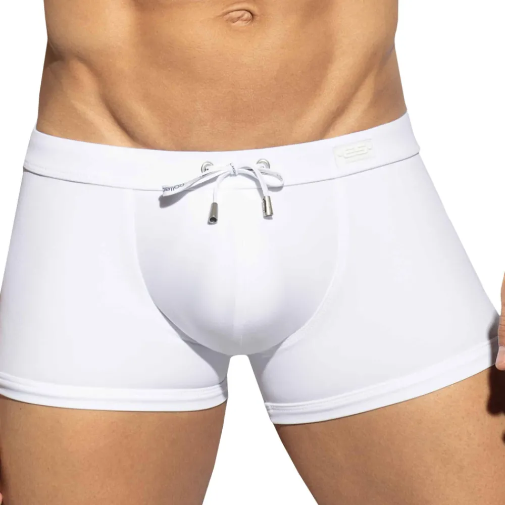 ES Collection Maillots De Bain Push Up|Boxers De Bain-Boxer de Bain Basic Sportive Blanc