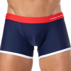 Garçon Français Boxers De Bain-Boxer de Bain Bleu Marine - Rouge - Blanc