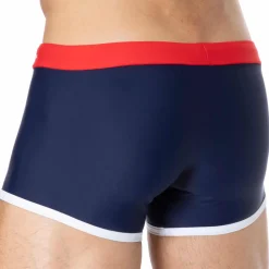 Garçon Français Boxers De Bain-Boxer de Bain Bleu Marine - Rouge - Blanc