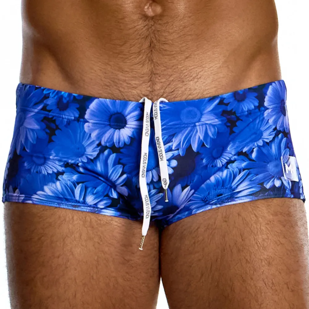 Modus Vivendi Shortys De Bain|Boxers De Bain-Boxer de Bain Daisies Bleu