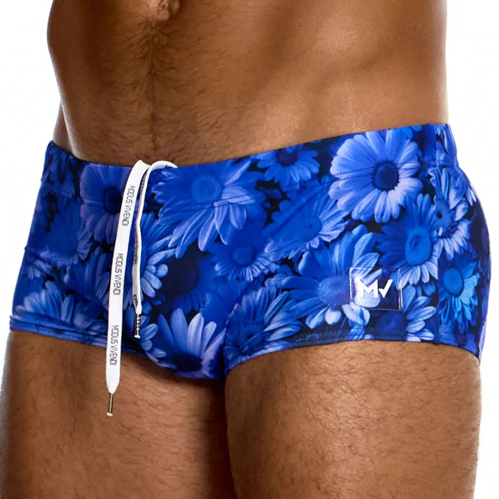 Modus Vivendi Shortys De Bain|Boxers De Bain-Boxer de Bain Daisies Bleu