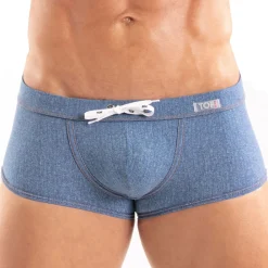 TOF Paris Shortys De Bain|Boxers De Bain-Boxer de Bain Denim Bleu
