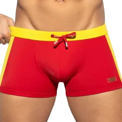 ES Collection Maillots De Bain Push Up|Boxers De Bain-Boxer de Bain Flag Rouge - Jaune