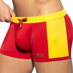 ES Collection Maillots De Bain Push Up|Boxers De Bain-Boxer de Bain Flag Rouge - Jaune