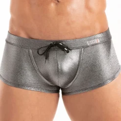 TOF Paris Shortys De Bain|Boxers De Bain-Boxer de Bain Métal Argent