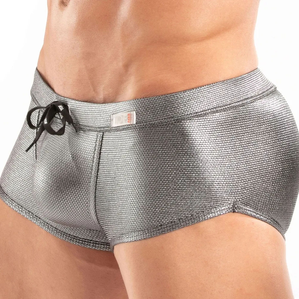 TOF Paris Shortys De Bain|Boxers De Bain-Boxer de Bain Métal Argent