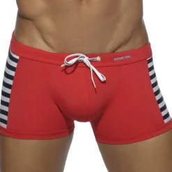 Addicted Maillots De Bain Push Up|Boxers De Bain-Boxer de Bain Sailor Colored Rouge