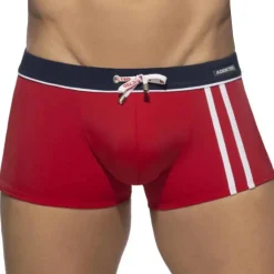 Addicted Maillots De Bain Push Up|Boxers De Bain-Boxer de Bain Sport Detail Binding Rouge