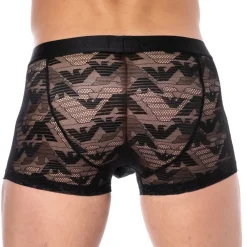 Emporio Armani Boxers Sexy-Boxer Dentelle Jacquard Noir