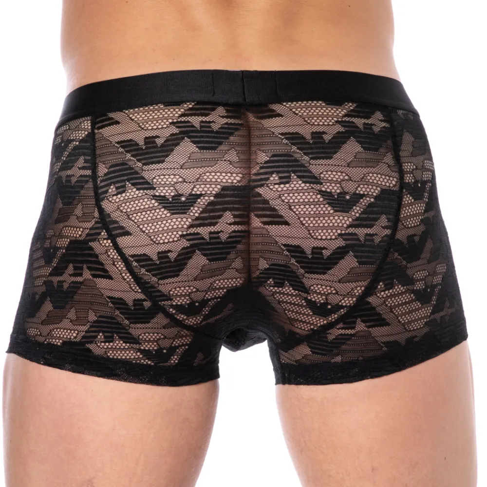 Emporio Armani Boxers Sexy-Boxer Dentelle Jacquard Noir