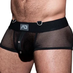 AD Fetish Boxers Sexy-Boxer Empty Bottom Mesh Mixed Noir