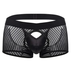 CandyMan Boxers Sexy-Boxer Empty Bottom Résille Rayée Noir