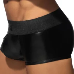 AD Fetish Boxers Sexy-Boxer Front and Back Zip Rub Cockring Noir