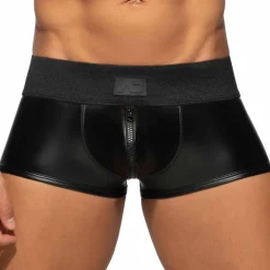AD Fetish Boxers Sexy-Boxer Front Zip Rub Cockring Noir