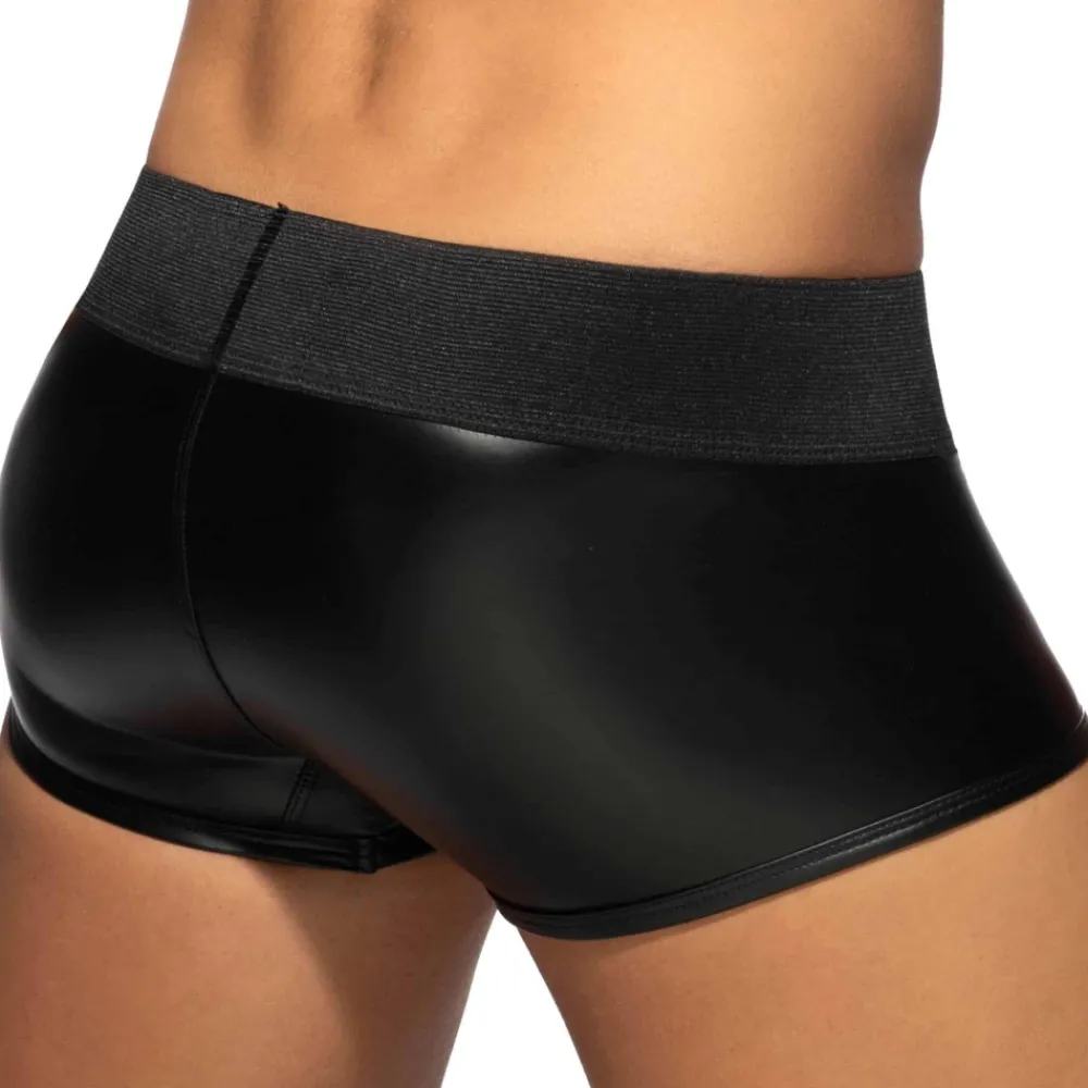 AD Fetish Boxers Sexy-Boxer Front Zip Rub Cockring Noir