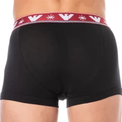 Emporio Armani Boxers-Boxer Holidays Jacquard Noir