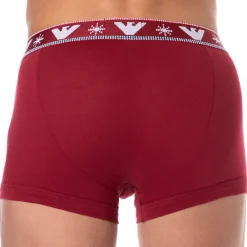 Emporio Armani Boxers-Boxer Holidays Jacquard Rouge