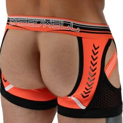 Breedwell Jockstraps|Boxers Sexy-Boxer Jock Chock Circuit Breaker Orange Fluo - Noir
