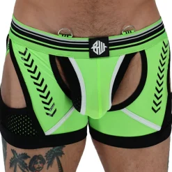 Breedwell Jockstraps|Boxers Sexy-Boxer Jock Chock Circuit Breaker Vert Fluo - Noir