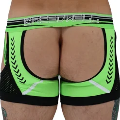 Breedwell Jockstraps|Boxers Sexy-Boxer Jock Chock Circuit Breaker Vert Fluo - Noir