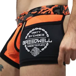 Breedwell Jockstraps|Boxers Sexy-Boxer Jock Chock Neo Camo Orange Fluo