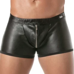 TOF Paris Boxers Sexy|Sous-Vêtements Push Up-Boxer Kinky Zippé Push Up Noir