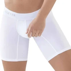 Clever Sous-Vêtements Sport|Boxers-Boxer Long Classic Match Microfibre Blanc