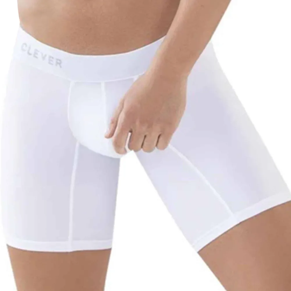Clever Sous-Vêtements Sport|Boxers-Boxer Long Classic Match Microfibre Blanc