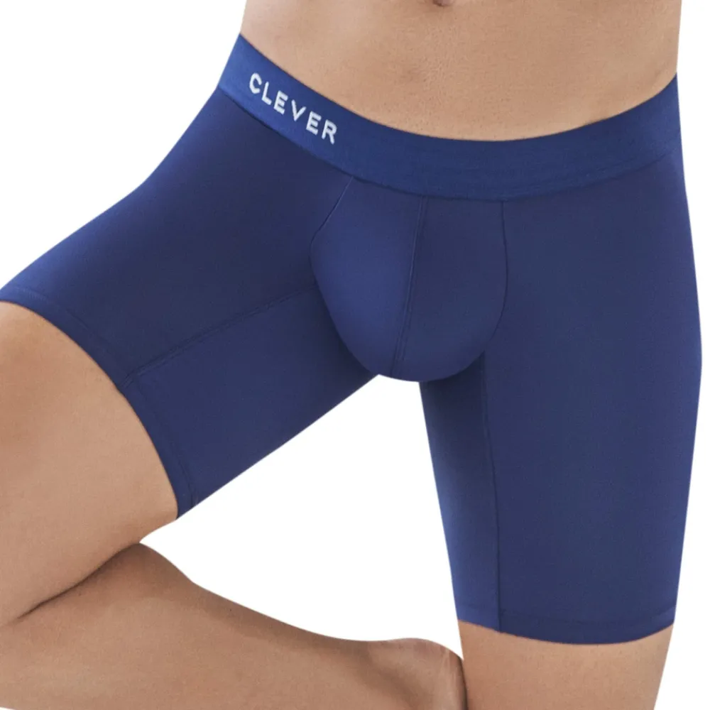 Clever Sous-Vêtements Sport|Boxers-Boxer Long Classic Match Microfibre Bleu Marine