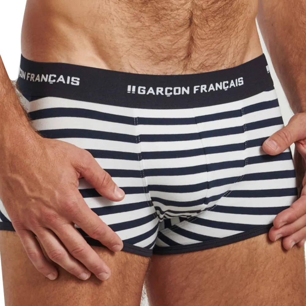 Garçon Français Shortys|Boxers-Boxer Marinière