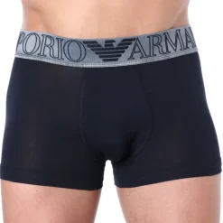 Emporio Armani Boxers-Boxer Megalogo Coton Bleu Marine