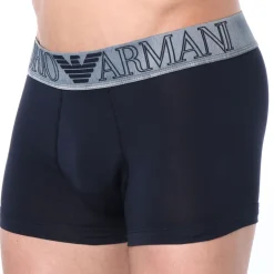 Emporio Armani Boxers-Boxer Megalogo Coton Bleu Marine