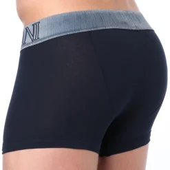 Emporio Armani Boxers-Boxer Megalogo Coton Bleu Marine