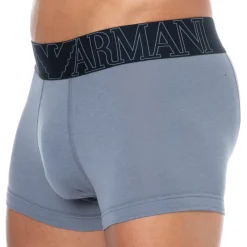 Emporio Armani Boxers-Boxer Megalogo Coton Gris Pierre