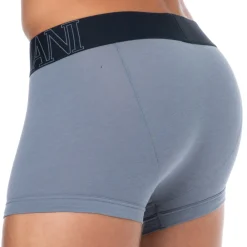 Emporio Armani Boxers-Boxer Megalogo Coton Gris Pierre