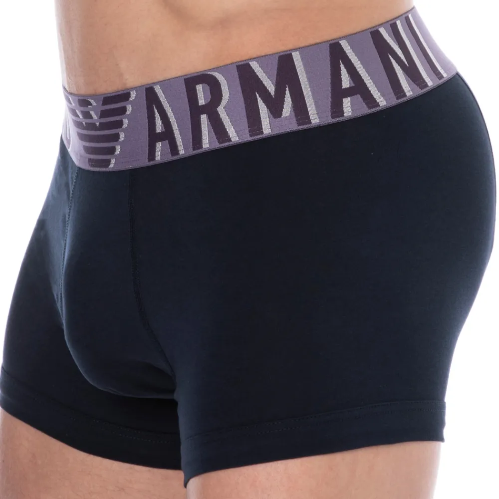 Emporio Armani Boxers-Boxer Megalogo Coton Marine