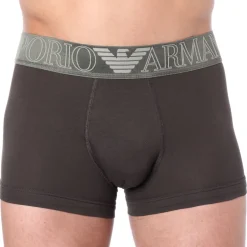 Emporio Armani Boxers-Boxer Megalogo Coton Marron