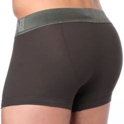 Emporio Armani Boxers-Boxer Megalogo Coton Marron