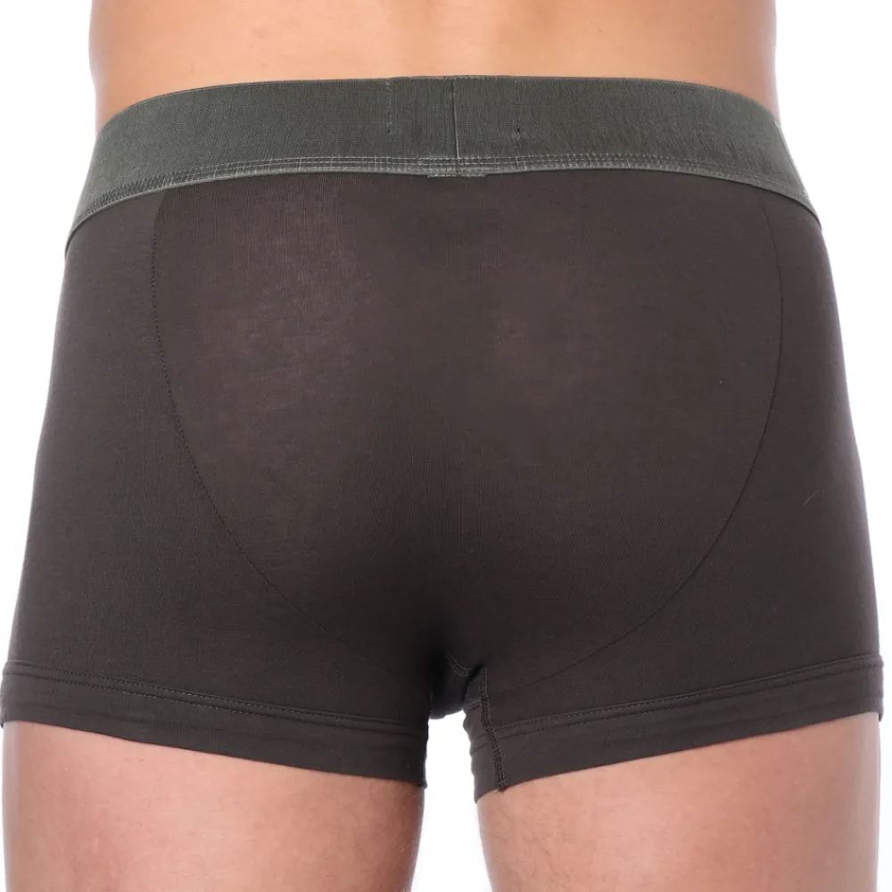 Emporio Armani Boxers-Boxer Megalogo Coton Marron