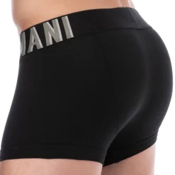 Emporio Armani Boxers-Boxer Megalogo Coton Noir