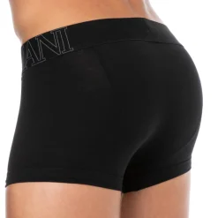 Emporio Armani Boxers-Boxer Megalogo Coton Noir