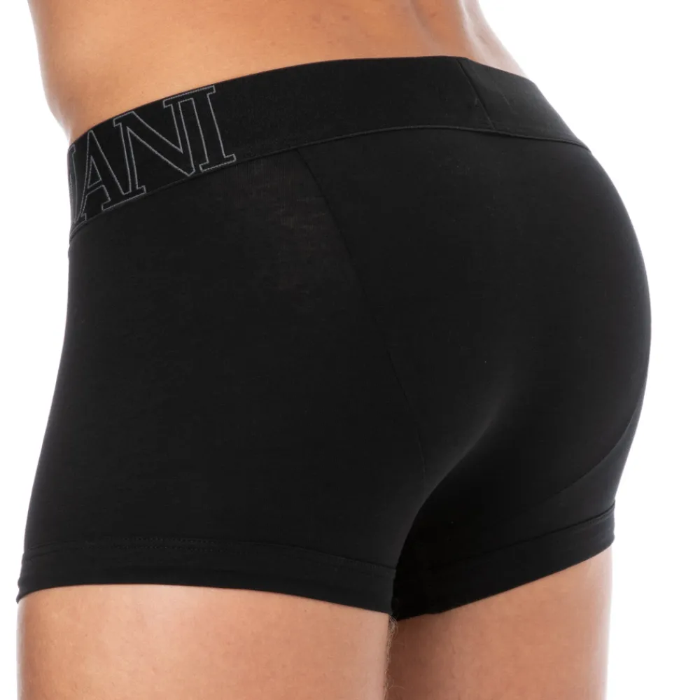 Emporio Armani Boxers-Boxer Megalogo Coton Noir